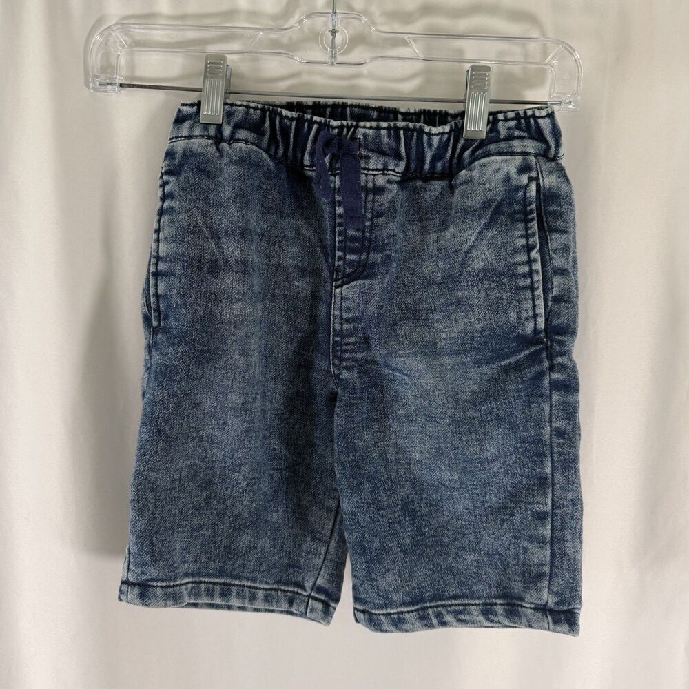 7 For All Mankind Jean Shorts Boys 7 Medium Wash Elastic Waist Pull On